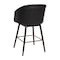 Flash Furniture 26" Black LeatherSoft Counter Stool with Wood Legs AY-1928-26-BK-GG - alternate 9